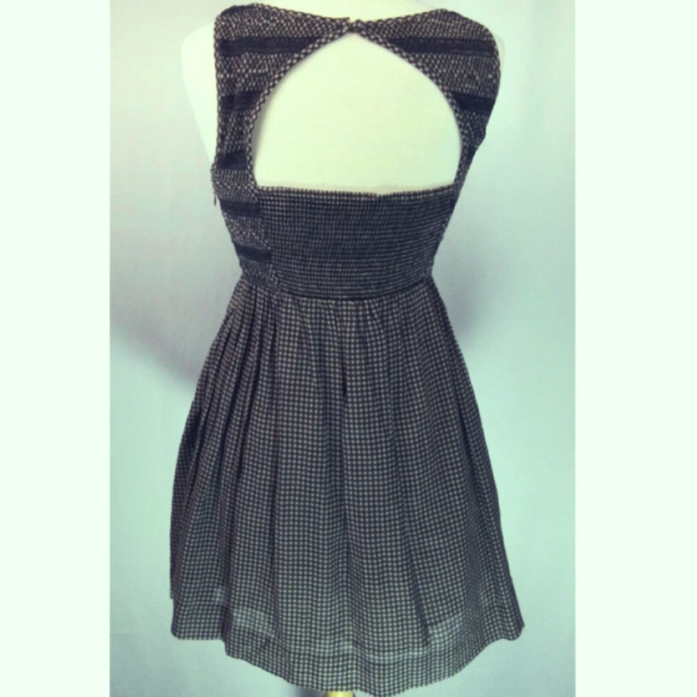 FREE PEOPLE GRAY/WHITE SOFT FABRIC  DRESS - Picture 2 of 7